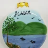 Acadia With Loons On Ball Ceramic Ornament