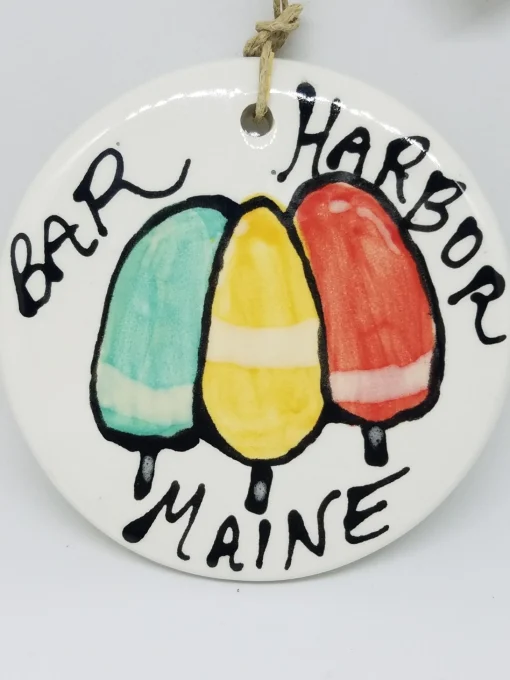 Buoys On Disc Ceramic Ornament