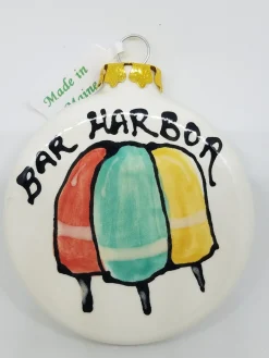 Buoys On Flat Ball Ceramic Ornament