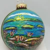 Cadillac Mountain View Glass Ornament