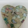 Clam Shell With Blue And Red Shell Heart Ornament