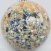 Crushed Clam Abalone And Lobster Shell And Glitter Accents Glass Ball Ornament