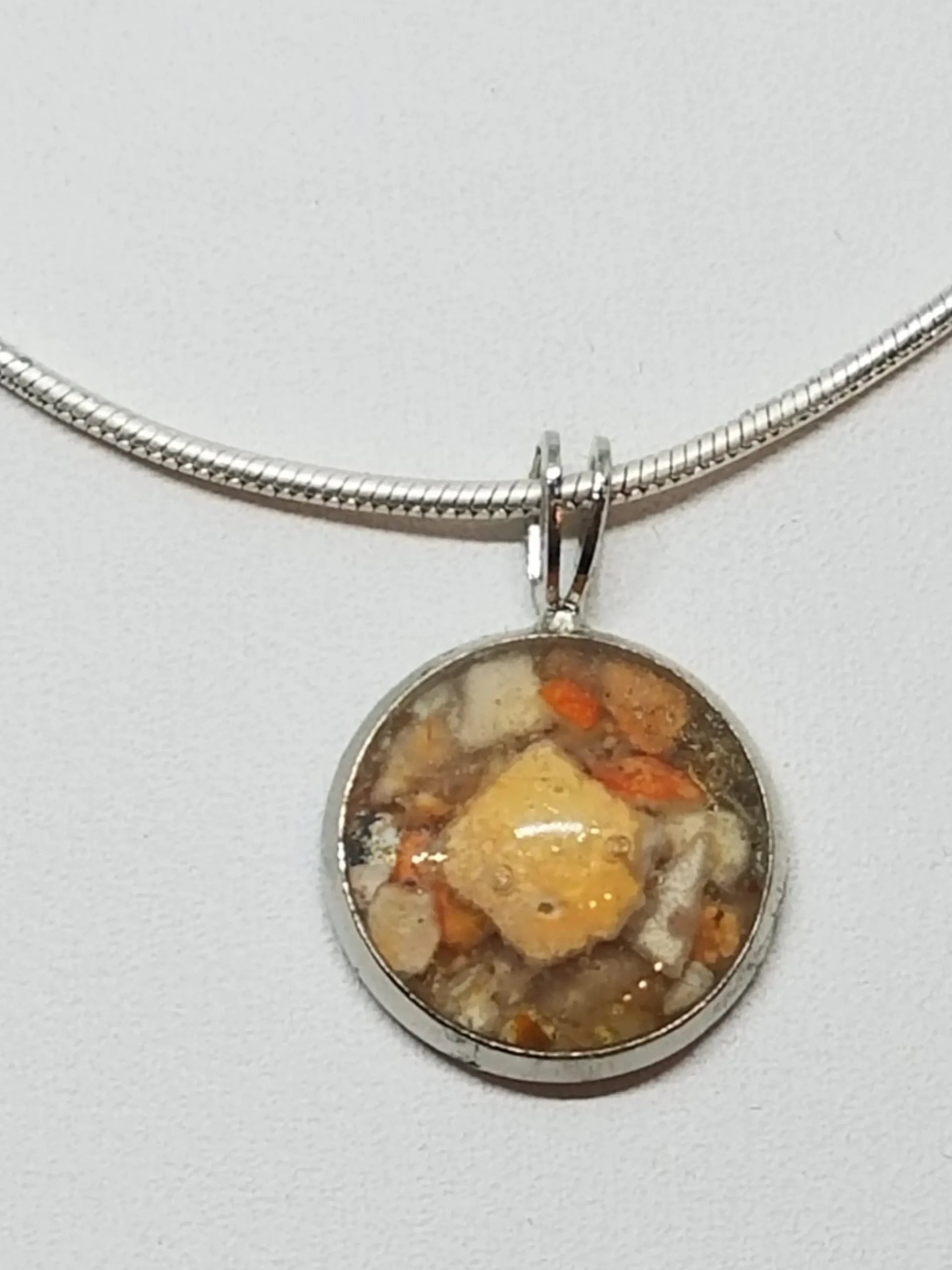 Crushed Lobster Shell Mini Jewelry Pendant