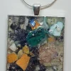 Crushed Mussel Clam Lobster Blue Abalone Shell Jewelry Pendant