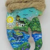 Lighthouse With Whale Tail And Blue Sky Lobster Claw Ornament
