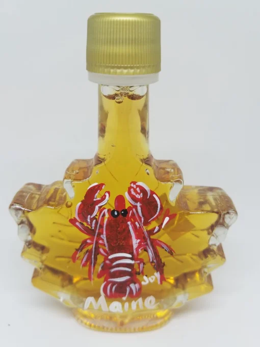 Maine Maple Syrup With Lobster Painted Glass 1.7 Oz