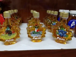 Maine Maple Syrup With Lobster Painted Glass 1.7 Oz