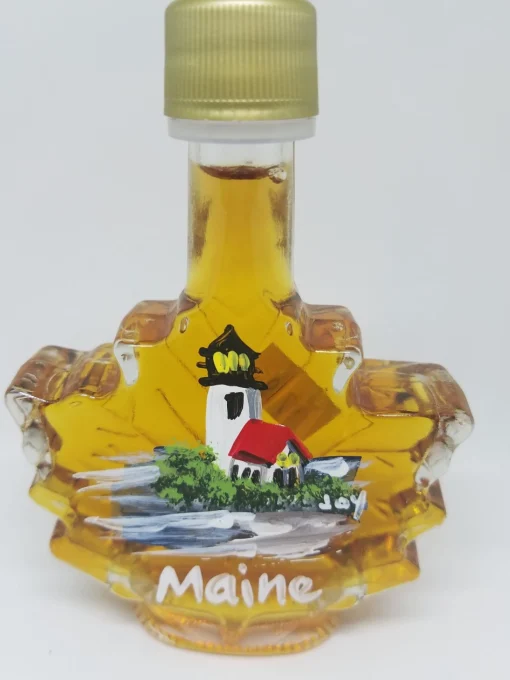 Maple Syrup With Lighthouse Painted Glass