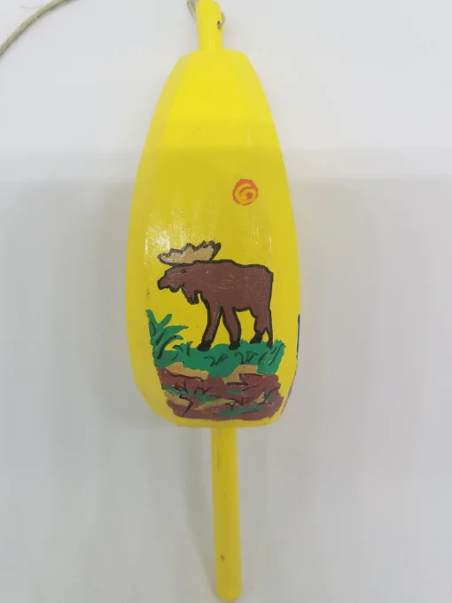 Moose On Yellow Buoy Ornament