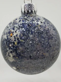 Mussel Shell With Clam Shell Accents Glass Ornament