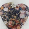 Mussel Shell With Red Shell Accent Heart Ornament