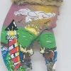 Red And White Striped Lighthouse With Moose On Hand Painted Lobster Claw Ornament