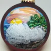 Thunder Hole Acadia Painted Glass Ornament