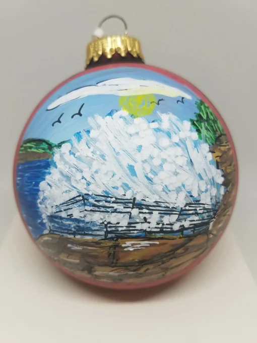 Thunderhole Acadia Glass Ornament